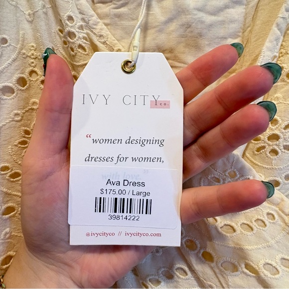 NWT Ivy City Co Cream Long Sleeve Ava Dress - Size Large - Picture 4 of 13